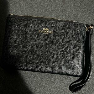 Womens black COACH Wristlet